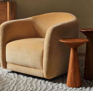 tan accent chair velvet shower