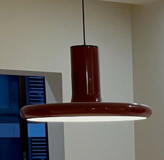 ruby red hanging pendant light