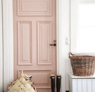 pink front door 