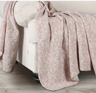 pink spring throw blanket