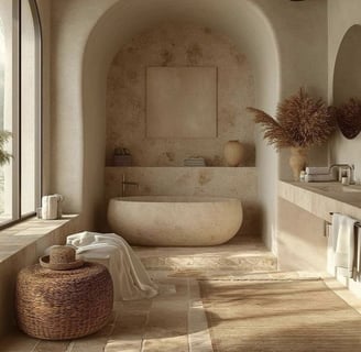 wabi sabi neutral bathroom