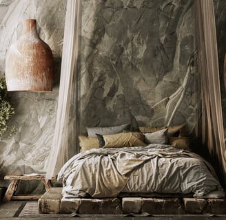 wabi sabi neutral bedroom