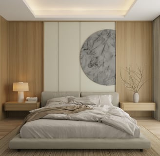 wabi sabi neutral bedroom