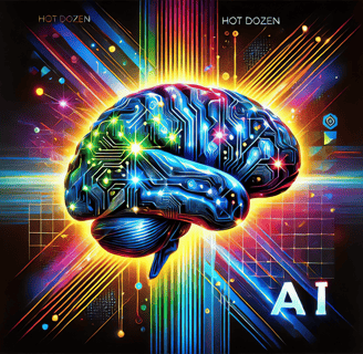 A vibrant and futuristic image of a glowing digital brain, symbolizing the cutting-edge AI technology of Google Gemini.
