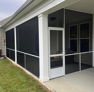 Beautiful screen porch in Murrells Inlet, paired with super screen. 