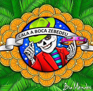 a skeleton in a mexican - style costume with a hat and a hat