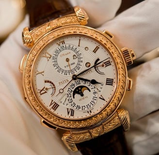 Patek Philippe Grandmaster Chime Watch on a white glove