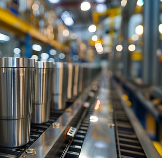 production line of stainless steel tumbler