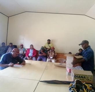 group of farmers in a meeting