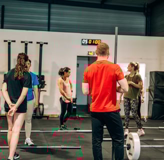 Séance de fitness collective