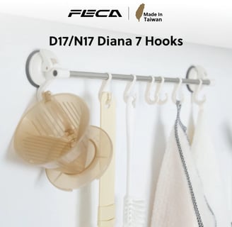 FECA D17 Diana 7 Hooks Stainless Steel Rod