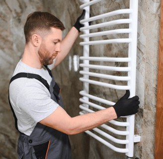 Towel radiator Plumber Near Redruth Cornwall
