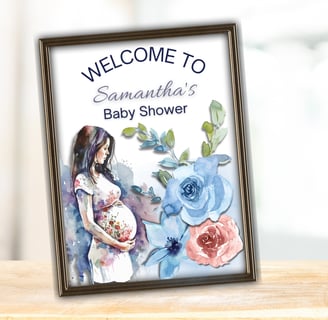 personalized welcome sign for a baby shower