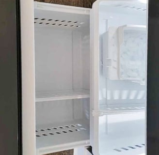 Spotless and organized freezer interior after a detailed appliance cleaning service by S&S Morales