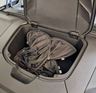BYD Seal Sun shade folded in frunk