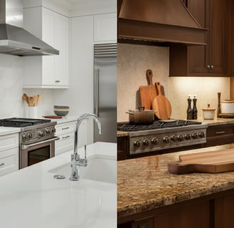 a kitchen with a stove top and a sink