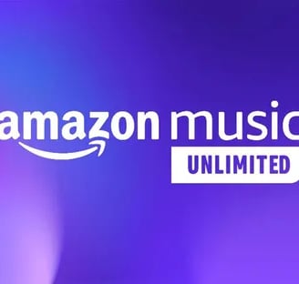 amazon music logo with the amazon music logo on it