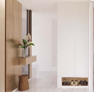 Interior Entrance Wood minimalistic luxury design