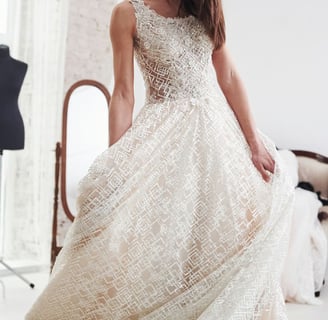 Square Neck Ballgown wedding dress