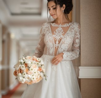 Seashell Detail Gown wedding dress