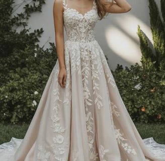 Beaded Pearl Back wedding dress
