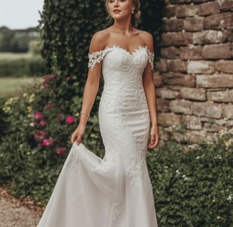Long Sleeve Vintage Lace wedding dress