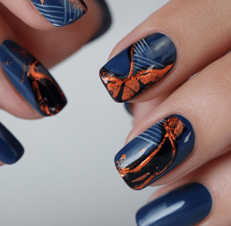Abstract nail art