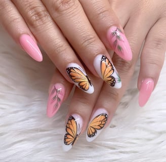butterfly nail art