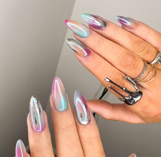 chrome mirror nails