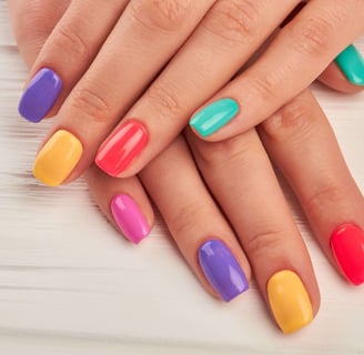 colorful nails