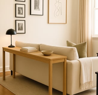 a couch with pillows and pillows in a living room