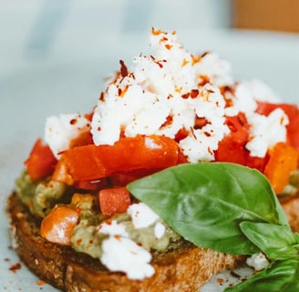 cottage cheese toast stack