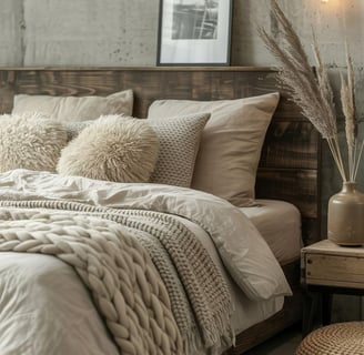industrial boho bedroom