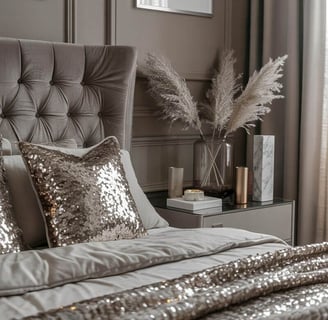 glamorous boho bedroom