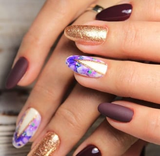 glitter nails