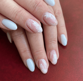 Milky White nails