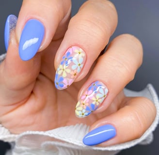 summer daisy nails