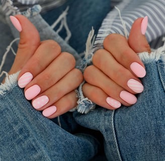 pastel pink nails