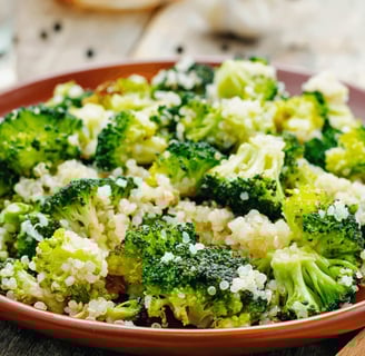 broccoli quinoa bowl