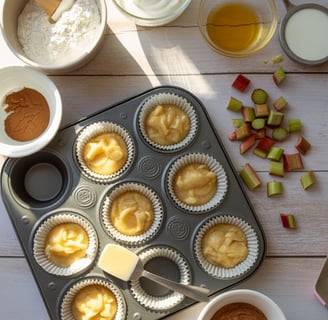 rhubarb muffin ingredients