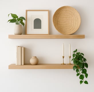 minimalist wall shelves