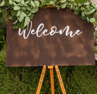 Dollar Tree wedding signage board