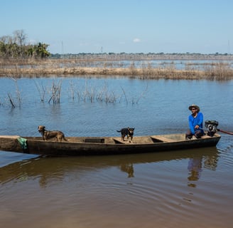 Pescador no rio Xingu. Foto: Joka Madruga 2015/Arquivo do MAB
