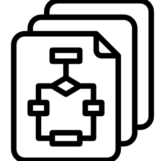 Ícone de programas em papel simbolizando projetos