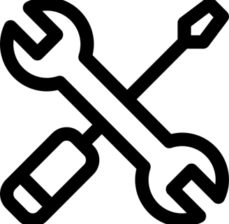 Ícone de ferramentas de conserto simbolizando serviços