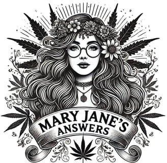 a woman with a marijuana leaf and marijuana leaf