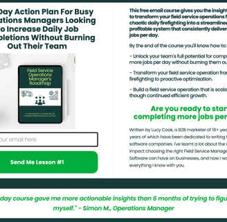 FSM Software email opt-in landing page