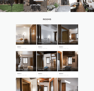 main page of the WordPress hotel commerce