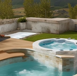 jacuzzi met ingebouwde pomp
