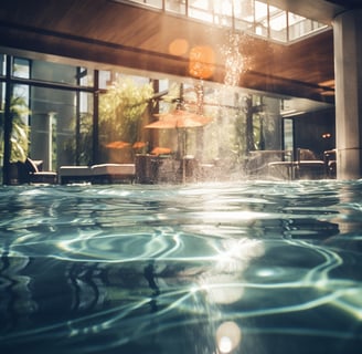 Indoor pools at an Addis Ababa hotel